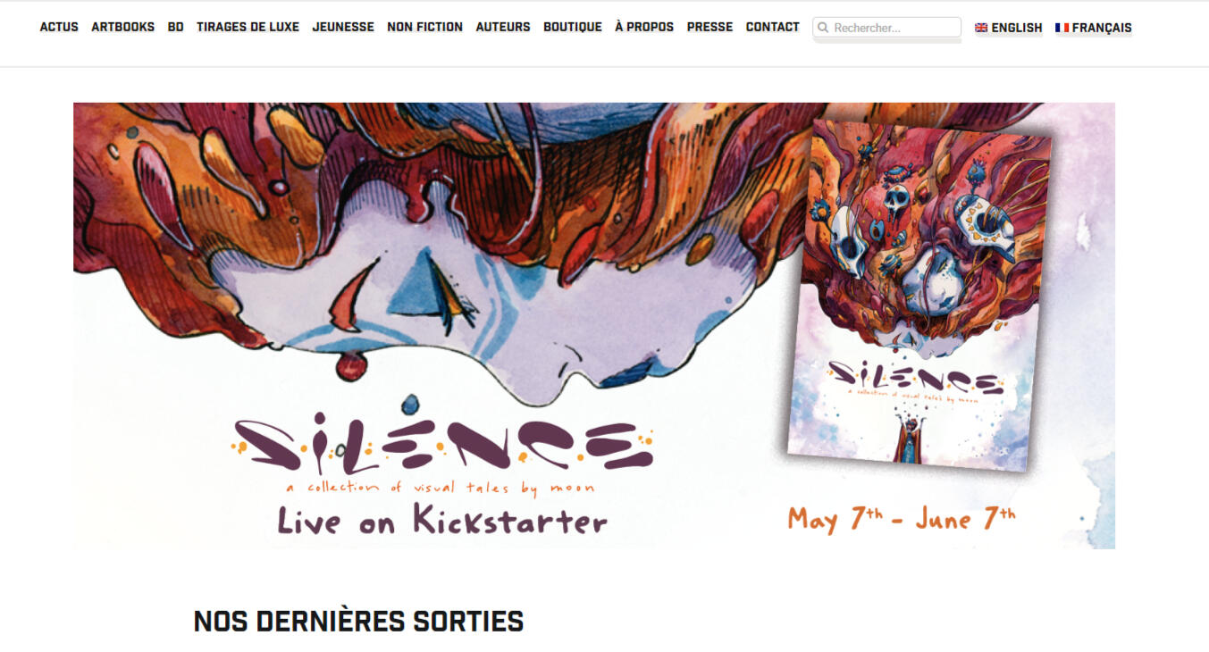 Website banner for a Kickstarter launch