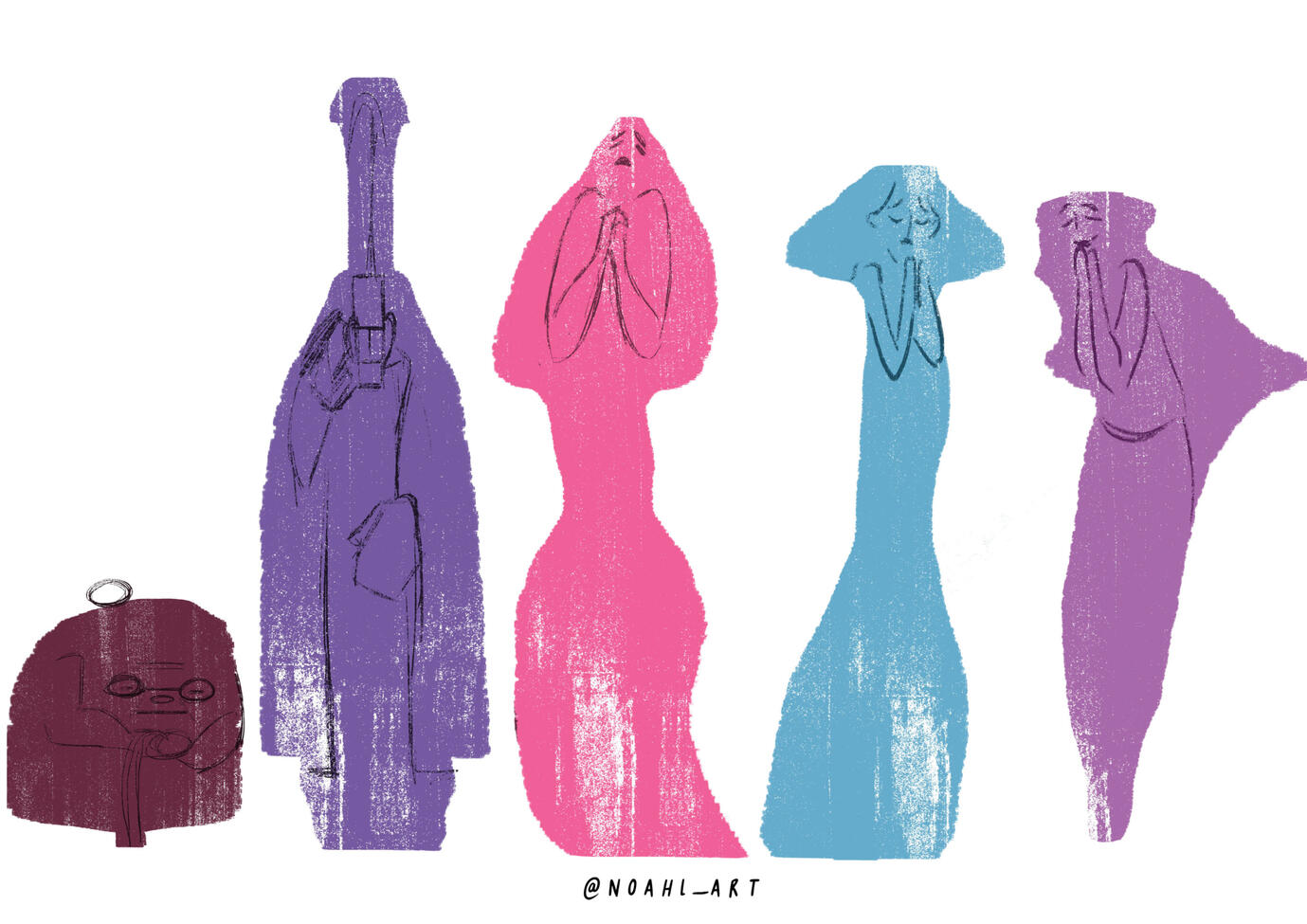 Silhouette study for the short story &quot;Confession&quot; by Michel Aulas (photoshop)