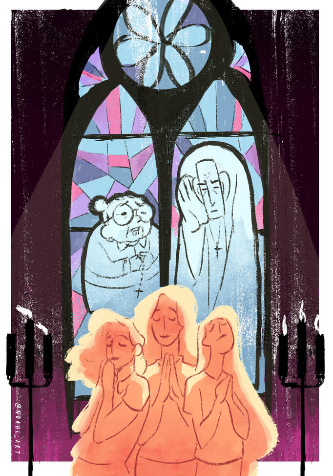 Illustration of the short story "Confession" by Michel Aulas (photoshop)