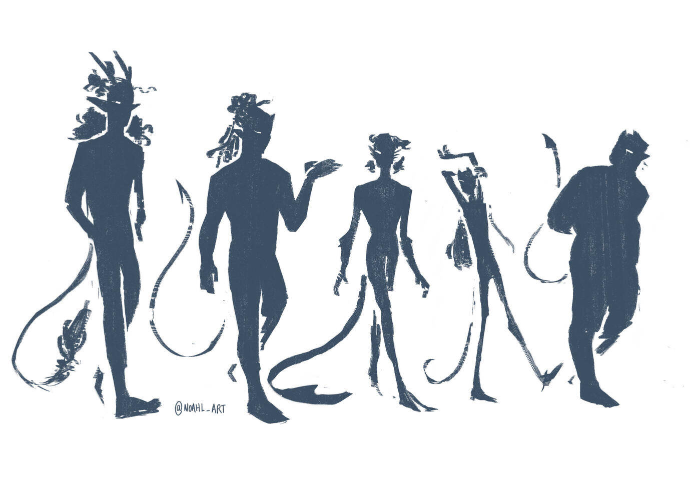 Silhouette study (Clip Studio Paint)