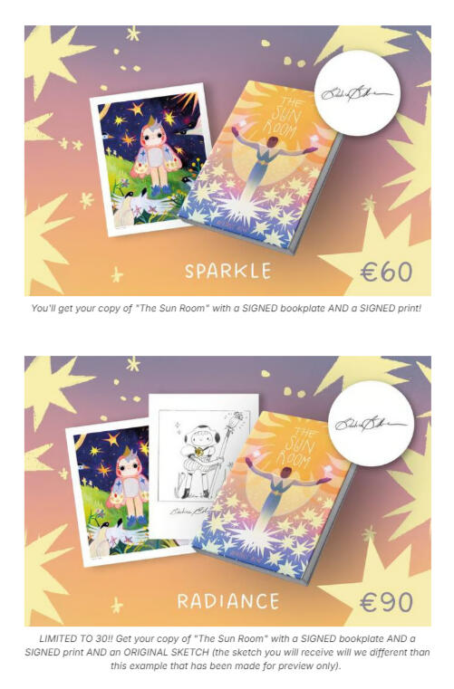 Kickstarter campaign design - The Sunroom by Beatrice Blue for Editions Caurette